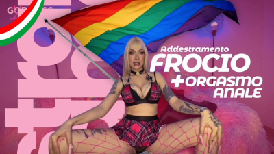 Addestramento Frocio + Orgasmo Anale Ita