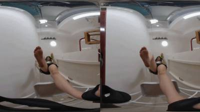 3Dvr180 Yuanyuanpov Black Thick-Soled Sandals Trample And Rub Against Dwarfs