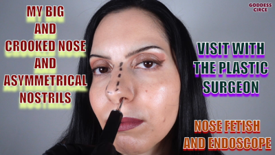My Big And Crooked Nose And Asymmetrical Nostrils- Visit With The Plastic Surgeon- Nose Fetish And Endoscope