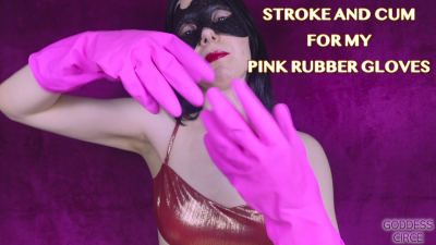 Stroke And Cum For My Pink Rubber Gloves -- Segati E Sborra Per I Miei Guanti Di Gomma Rosa