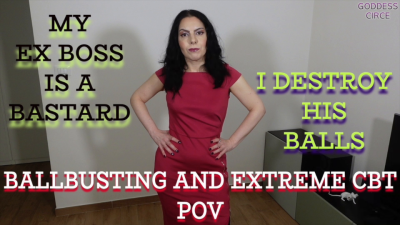 My Ex Boss Is A Bastard I Destroy His Balls Ballbusting And Extreme Cbt POV