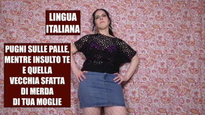Lingua Italiana Pugni Sulle Palle, Mentre Insulto Te E Quella Vecchia Sfatta Di Merda Di Tua Moglie