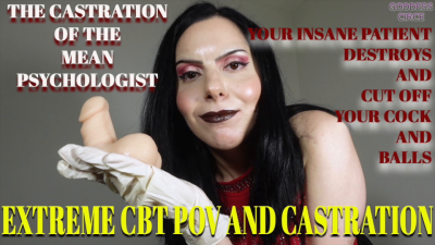The Castration Of The Mean Psychologist Your Insane Patient Destroys And Cut Off Your Cock And Balls Extreme Cbt POV And Castration