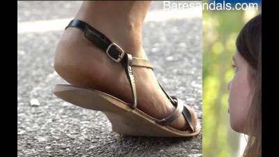 Relaxing With Her Sandals, View From Behind Her Feet Video Update 13075
