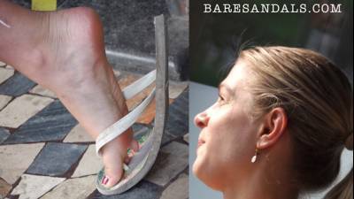 Standing With Tired Feet In White Flip Flops Video Update 13064