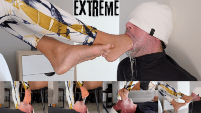 Extreme Foot Gagging Ordeal Mistress Enola Deep Feet No Mercy