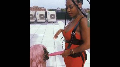 Rooftop Throat Training Humiliation Compilation