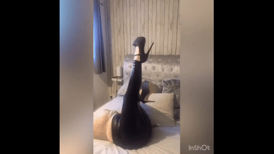 Sexy Long PVC Legs And Platform Heels