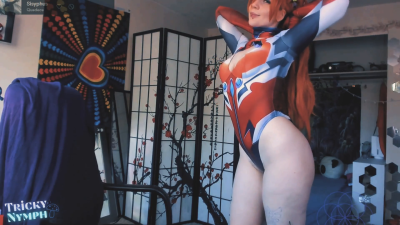 Asuka Strip Tease + Oil + Gag + Twerking