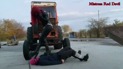 Mistress Red Devil Outdoor Trampling