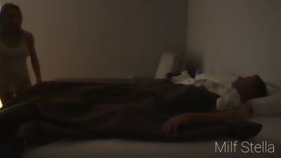 Scared Stepmom Finds Comfort In Stepsons Bed