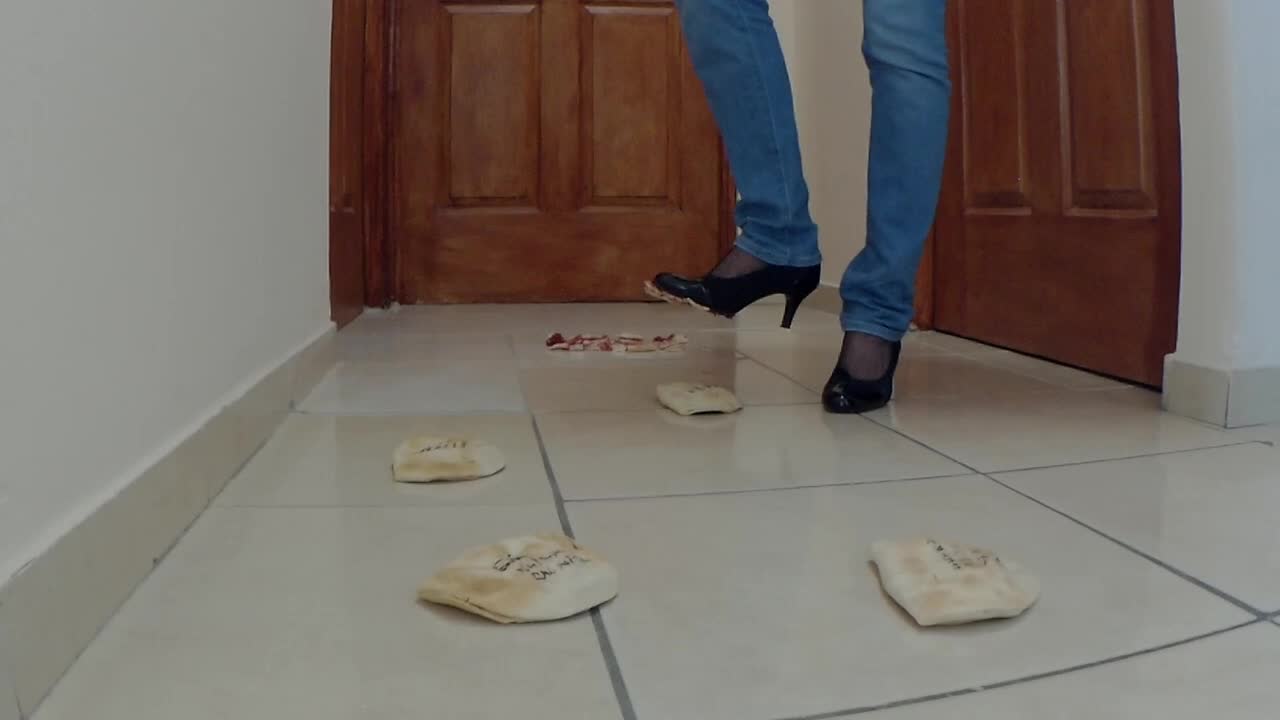 Mean Secretaries 4 With The Great Moni As She Stomps And Grinds The Slave And His Food!