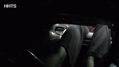 Goddess Evy Drives Fast To A Meeting With Her Gorgeous Black Designer Pumps And Stockings!