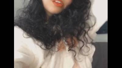 Brunette Flashes Small Tits