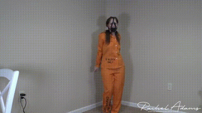 Prisoner In Cuffs And A Head Harness