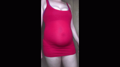 Potbelly Pig In A Tight Red Dress
