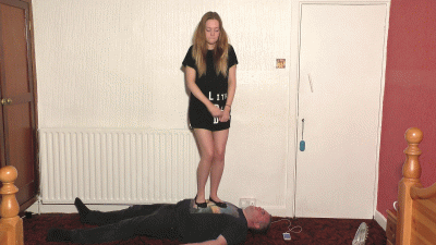 Sophie's Human Dance Floor With Ballet Flats & A Little Black Dress