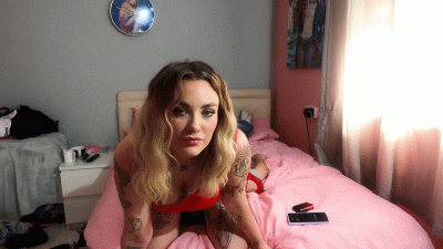 Jennifer Face Sitting In A Red Dress