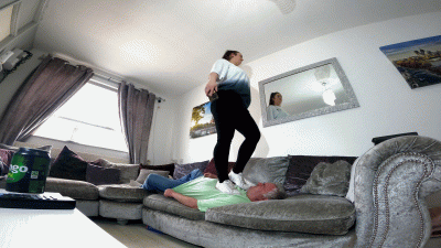 Natalia Couch Trampling In Sneakers