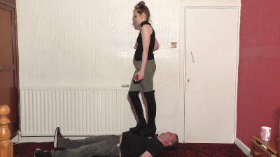 Chest Stomach & Back Trample By Sophie In Massive Boots