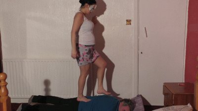 Pregnant Becky Barefoot Back & Head Trample