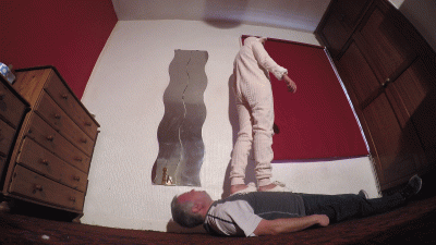 Katie's Pj Trample With Cute Bunny Slippers Floor Cam