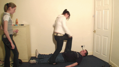 Imogen & Danielle Walk All Over Him In Their Cruel Shoes
