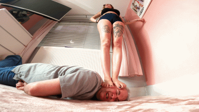 Head Crushed Under Bare Feet Floor Cam
