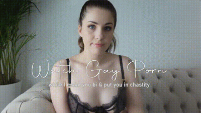 Watch Gay Porn As I Make You Bi & Cage You (Custom)