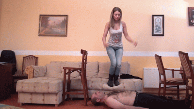 Gabriella Diet Failure Inhuman Trampling And Jumping In Flat Boots Remastered