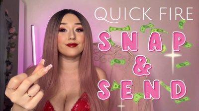 Quick Fire Snap & Send- Findom Drain