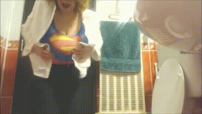 Super Woman To The Rescue? No, Super Woman To The Toilet!