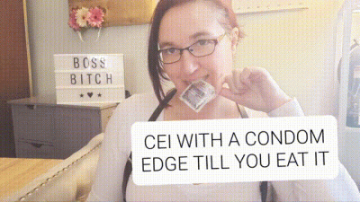 Eat Your Cum From A Condom Edging CEI