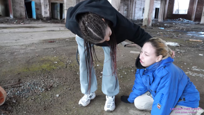 Victoria- Humiliation Of A Pet In An Abandoned Building!