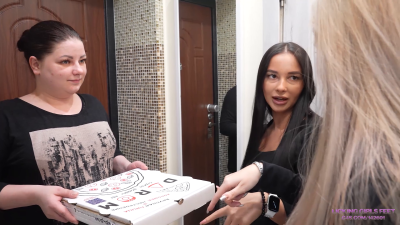 Nicole And Rada Punishment For The Fat Courier!