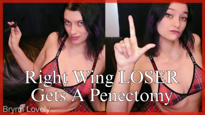 Right Wing Loser Gets A Penectomy