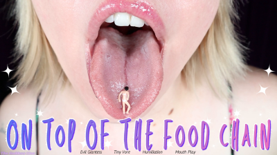 On Top Of The Food Chain- HD- The Goddess Clue, Humiliating And Humbling My Snack, A Lesson For All Tiny People, Giantess Vorarephilia, Pink Lips, Sexy Tongue