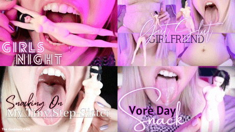 Clue's Classics: Giantess vs Tiny Woman Consume Compilation- HD- The Goddess Clue, 4 IN1 Clip, Over 50 Minutes, Giantess, Tiny Woman, Belly Fetish, Topless, Biting, Teasing, Digesting