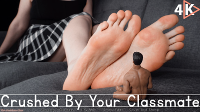 Crushed By Your Classmate- 4k- The Goddess Clue, Squeezed By A Giantess Schoolgirl's Smelly Soles And Dominated By Her Foot Fumes, Sweaty Feet, Adorable Giant Woman, Fatal Crush