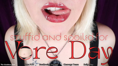 Stuffed And Spoiled For Consume Day- HD- The Goddess Clue, Alluring Woman Swallows You Whole, Willing Victim For A Hungry Goddess, Cleavage Tease, Wet Swallowing Sounds, Bloated Belly Play, Tummy Jiggle