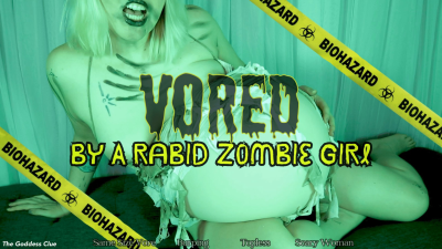 Vored By A Rabid Zombie Girl- HD- The Goddess Clue, Drooling Zombified Woman Demands Your Meat, Panting, Moaning, Burping, Clothes Ripping, Topless, Same Size Consume, Smeared Black Lipstick