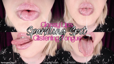 Glossy Lips Sparkling Spit Glistening Tongue HD