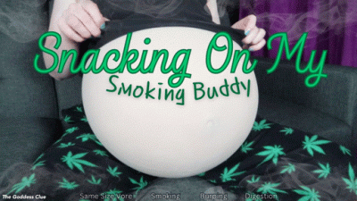 Snacking On My Smoking Buddy HD The Goddess Clue, Friend Becomes Victim Of My Munchies, Bloated Belly, Burping, Smoking, Casual Digestion