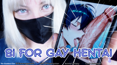 Bi For Gay Hentai- 4K- The Goddess Clue, Bi Encouragement, Jerk Off To Homosexual Hentai, Anime Fantasy, Eye Contact, Light Humiliation