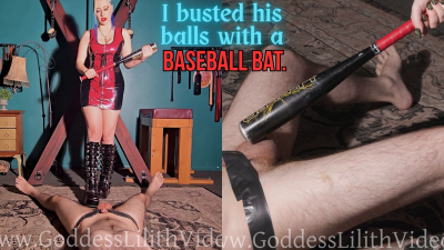 I Busted His Balls With A Baseball Bat!! Goddess Lilith Femdom, Ballbusting, Extreme Domination