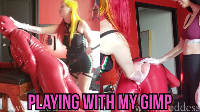 Double-Domme Gimp Training! Bondage, Spanking, Fisting