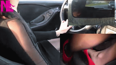 Speedy Driving In Red Patent Pumps To Escape From Freak Stalker