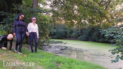 Matriarch Ezada Sinn And Giada Da Vinci Take A Walk With Their Arse Sniffing Puppy