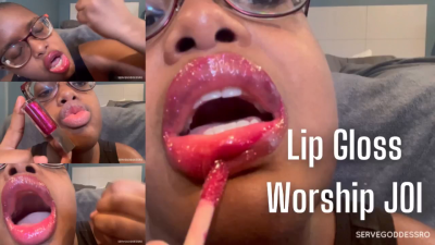 Sensual Lip Gloss Worship JOI- Royal Ro Ebony Lips Jerk Off Instruction