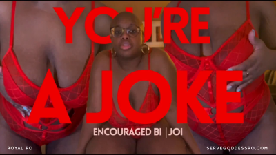 You're A Joke: Encouraged Bi Jerk Off Instructions